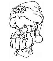 coloriage pimboli paquet de noel